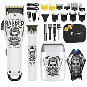 BESTBOMG Hair Clippers for Men Professional, Beard Trimmer Kits & Sets, Electric Shavers, Hair Clippers & Trimmer Ceramic T-Blade, for Barber, for Gifts