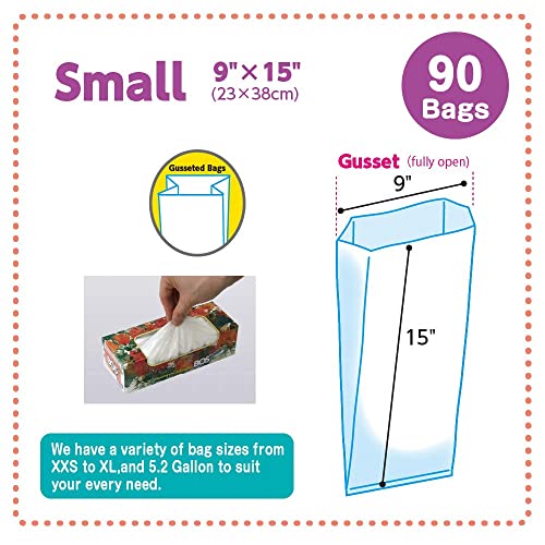 Bos Amazing Odor Sealing Disposable Bags For Diapers, Pet Waste Or Any Sanitary Product Disposal -Durable And Unscented (90 Bags) [Size: S, Color: White]Too Small To Get A Litter Scoop Inside! #TOP2