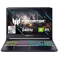 Acer Predator Triton 300 Gaming Laptop, Intel i7-10750H, NVIDIA GeForce RTX 2070 Max-Q, 15.6″ FHD 240Hz 3ms IPS Display, 16GB Dual-Channel DDR4, 512GB NVMe SSD, WiFi 6, RGB Backlit KB, PT315-52-73WT