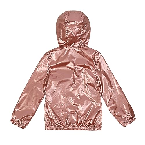 SUNDAY ROSE Girls Windbreaker Jackets Lightweight Water Resistant Coat Outwear with Hooded for Kids2