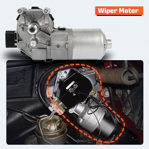 Image of cciyu Windshield Wiper Motor Replacement fit for 2009-2015 for Dodge Journey;-2010-2014 for Dodge Avenger;2008-2012 for Buick Enclave,2009-2012 for Chevrolet Traverse OE 40-1070