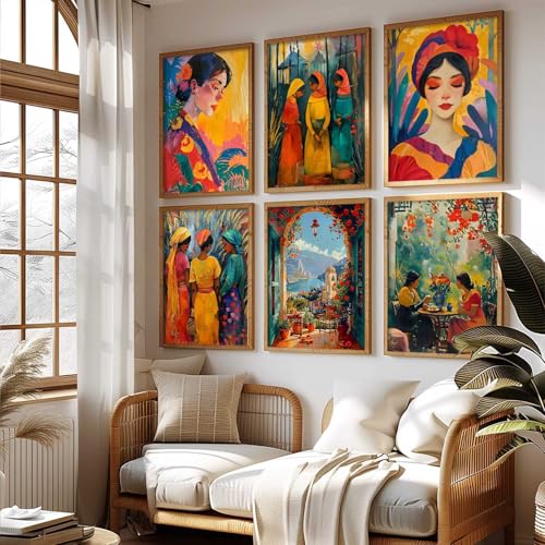 Image of kotart - Paintings Modern Art Framed Wall Painting for Living Room Bedroom - Posters | with Frame - Office Decor - Decoration Set of 6 (14X20 Inch, D)