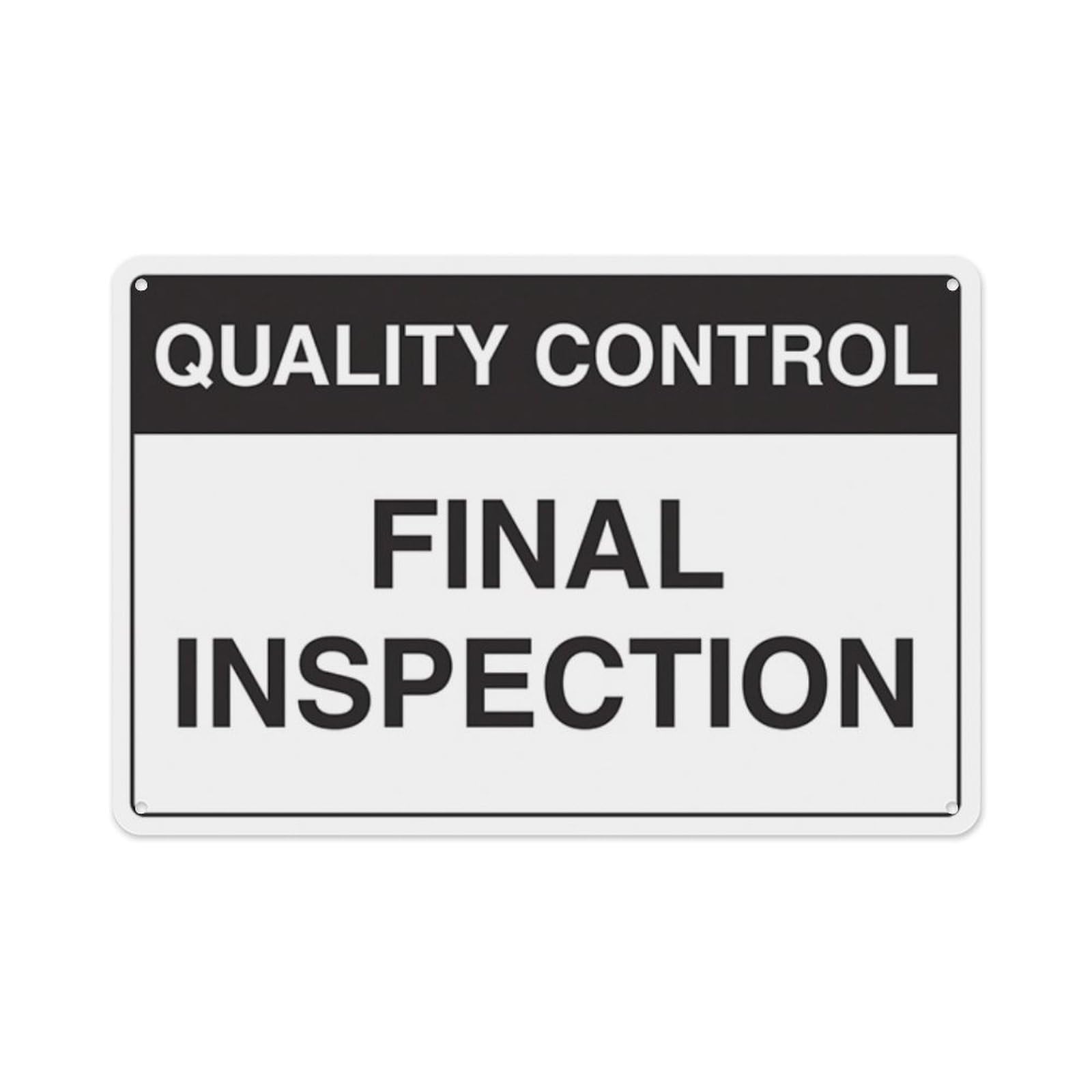 peiyeety Quality Control - Final Inspection Aluminum Tin Warning Signs For Home Outdoor Garden 12X16 Inches