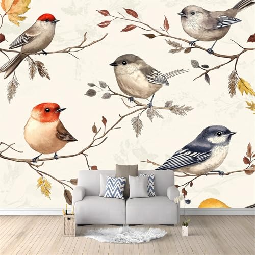 Papier Peint Vintage Intissé Oiseaux : Rénovation Murale Facile