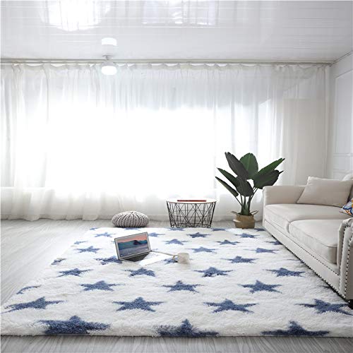 Rugs Living Room Large,Washable Grey Area Rugs for Bedroom, Anti Slip Modern Super Soft Thick Pile Small Fluffy Shaggy Rug Non Shedding,12,60 * 110cm