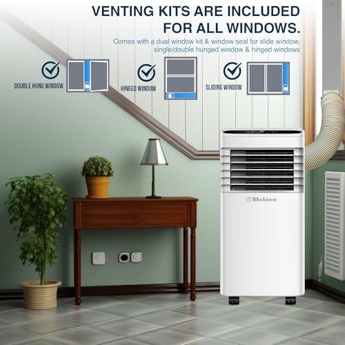 9000 BTU Portable Air Conditioner with Dehumidifier & Remote - Image 3