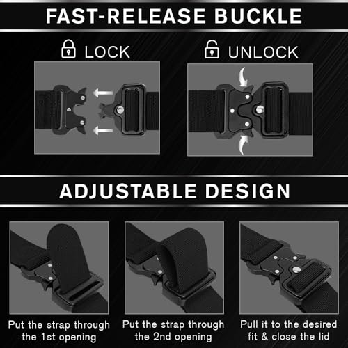 Image of TECEUM Tactical Belt - Heavy-Duty & Quick Release - Military, Work, Rigger, Duty & Utility Belt for Men