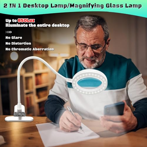 NZQXJXZ Magnifying Glass Lamp with 3 Color Modes - Image 4