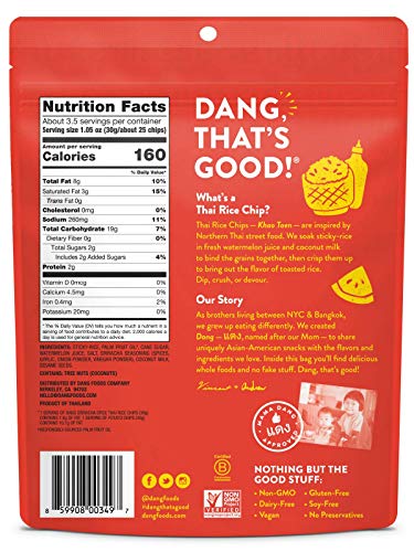 Dang Sticky Rice Chips | Sriracha Spice | 12 Pack | Vegan, Gluten Free, Non GMO Rice Crisps, Healthy Snacks Made with Whole Foods | 3.5 Oz Bags