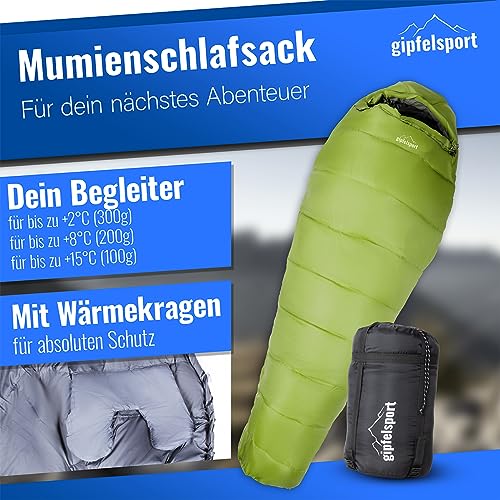 Daunenschlafsack Gipfelsport Mumienschlafsack 300g für Wintereinsätze