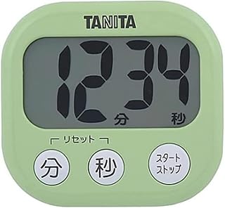 Tanita TD-384 GR Kitchen Study Learning Timer with Magnet, Large Screen, Loud Volume, 100 Minutes, Green