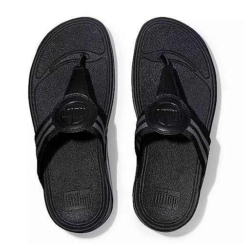 Fitflop Women's Flip Flop Wedge Sandal, All Black, 7 Wide #TOP4