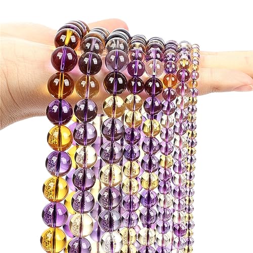 Perles en cristal jaune et violet pour création de bijoux DIY