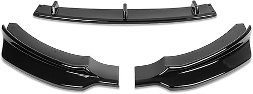 DNA MOTORING 2-PU-694-PBK 3 piezas de parachoques delantero ABS negro brillante con estabilizador vertical compatible con BMW Serie 4 14-19 Gran