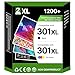 Price comparison product image 301 XL Ink Multipack Compatible with HP 301 301XL Printer Cartridges for HP Envy 4500 4504 5530 5534 for Deskjet 1510 1512 2512 2540 2544 for Officejet 4630 2620 2620 2622 2624 (Black/Color)