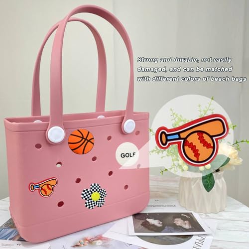 Image of Lckaey Rubber Beach Bag Accessories-PVC Rubber Totes organizer Sport Charms- for Purse Bogg Inserts