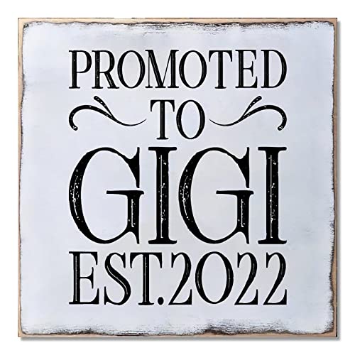 Panneau bois Promoted To Gigi idée cadeau annonce grossesse originale future mamie