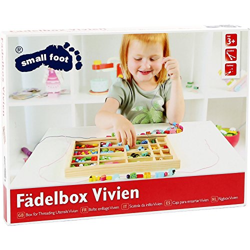 2465 Scatola In Legno Da Infilo "Vivien" Small Foot, Gioco Con Elementi Da Infilare Per La Creazione Di Bracciali Dell'amicizia, A Partire Da 3 Anni - 3
