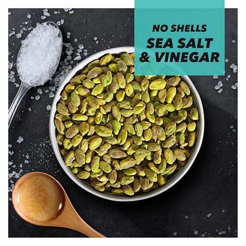 Image of Wonderful Pistachios No Shells, Sea Salt & Vinegar Flavored Nuts, 11 Ounce Resealable Bag, Protein Snacks, Gluten Free, Salty Snacks (Pack of 2)
