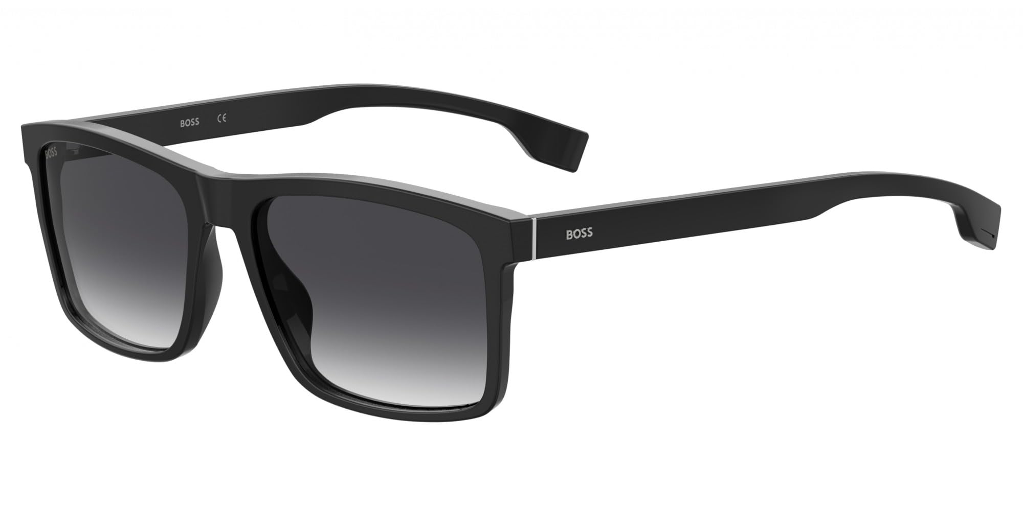 HUGO BOSS Unisex 1036/S Sunglasses, Black/Grey Shaded, 58