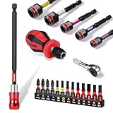 Photo Gallery geinxurn set di 21 mini cacciaviti con supporto magnetico da 100 mm, sistema a sgancio rapido, con set di 13 punte (ph/pz/torx/hex), chiave a bussola, mini chiave a cricchetto per riparazioni fai da Photo Gallery geinxurn set di 21 mini cacciaviti con supporto magnetico da 100 mm, sistema a sgancio rapido, con set di 13 punte (ph/pz/torx/hex), chiave a bussola, mini chiave a cricchetto per riparazioni fai da