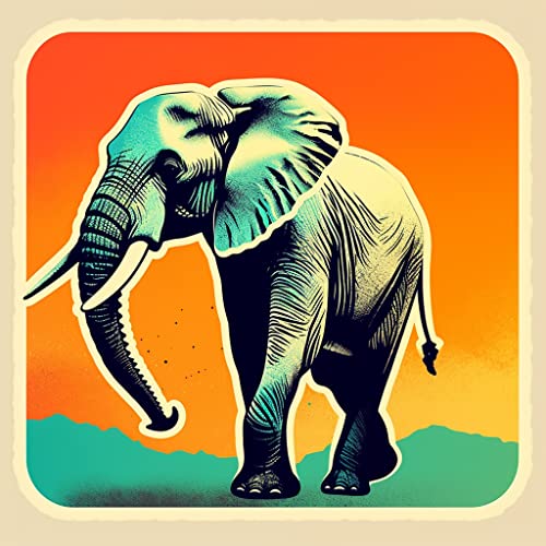 Image of Yoonek Graphics Elephant Vinyl Decal Sticker for Car Window, Laptop, and More. #1928Option12-4