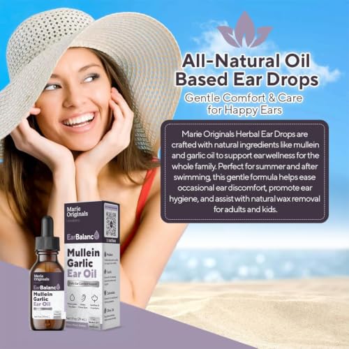Image of Marie Originals Mullein Garlic Ear Oil Drops for Earwax Care (1 Pack)