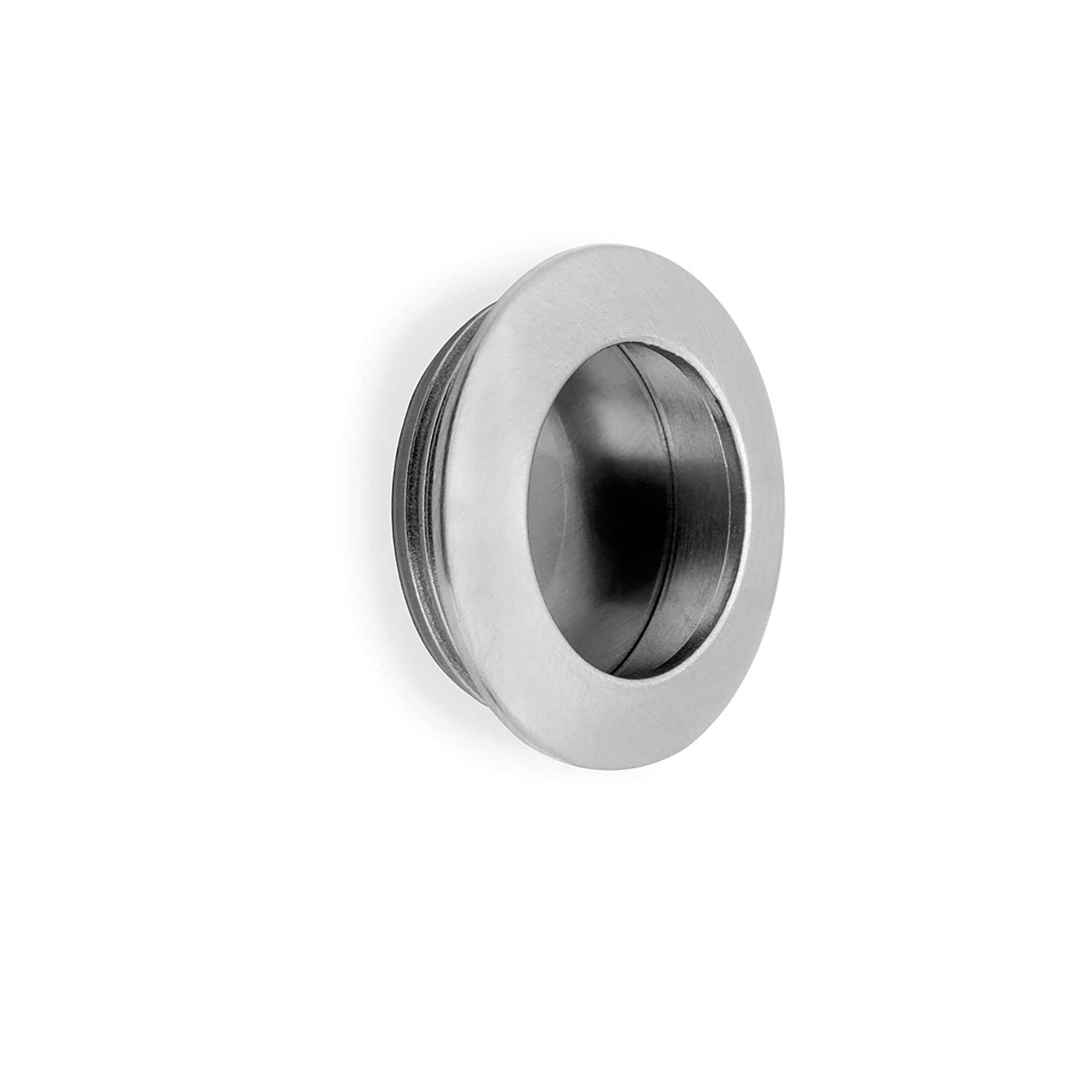 Emuca - Set of 10 Furniture Handles, Ø12mm (0,46 inc), 224mm (8,8 inch) Hole centres, Satin Nickel Steel