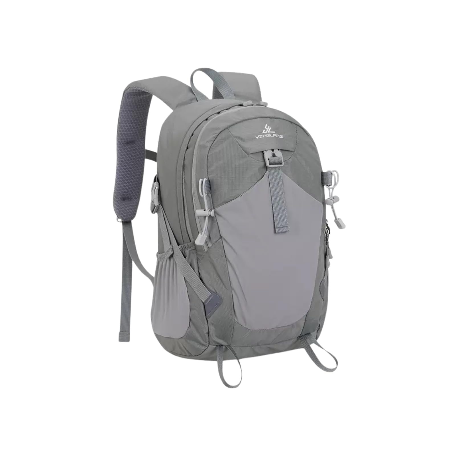 YIXING-H Compact Hiking Backpack 20L, Light Travel Backpack, Nylon Waterproof Daily Bag, Comfortable/Breathable/Durable/Multifunctional/Portable/Outdoor Sports Bag for men and women (grey)