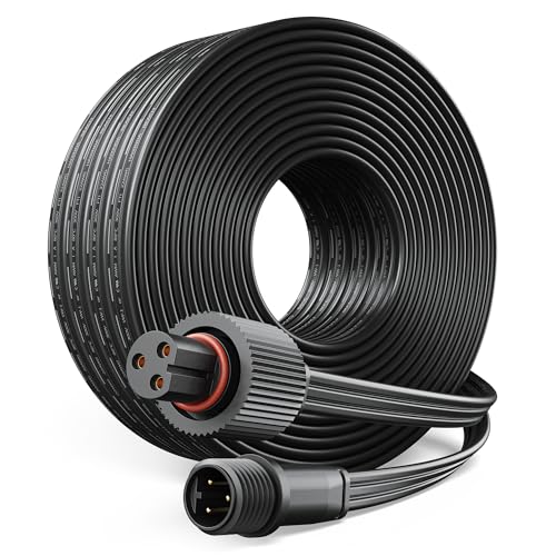 CybeRoad 10FT Extension Cable for Govee Permanent Outdoor Lights Series Waterproof Extension Cord for Govee H705A H705B H705C H705D H705E H705F H706A H706B H706C H805A H805B H805C Black