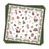 40 Stück Servietten Weihnachten 33x33cm, Weihnachtsservietten Mit Festlichen Motiven, Weihnachts Servietten, Perfekte Tischdeko Weihnachten & Nachhaltige Weihnachten Deko