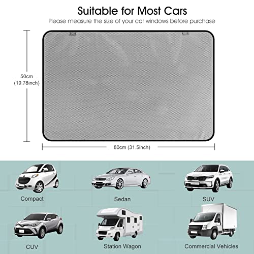 Car Side Window Sun Shades, Fetanten Baby Window Shades With Magnetic Protection From Sun Heat And Uv Window Mesh Screen For Privacy Blackout, Breastfeeding, Taking A Nap (Back Seat, 2 Pack) #TOP3