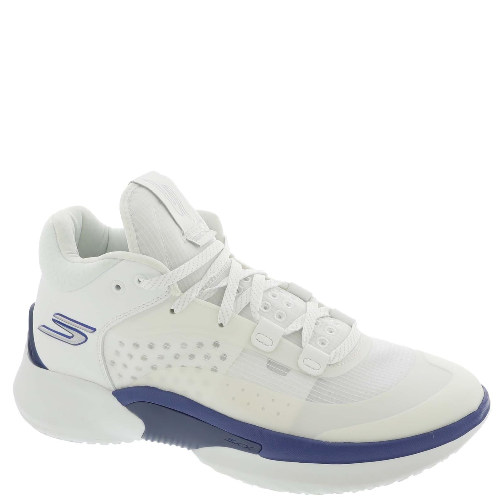 Skechers Performance SKX RESAGRIP-253005 Men's Basketball, 11.5 D(M) US, White-Blue