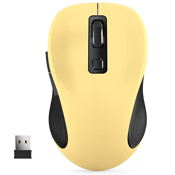 Amazon.in Buy WisFox 2.4G Wireless Mouse for Laptop, Ergonomic Computer Mouse with USB Receiver