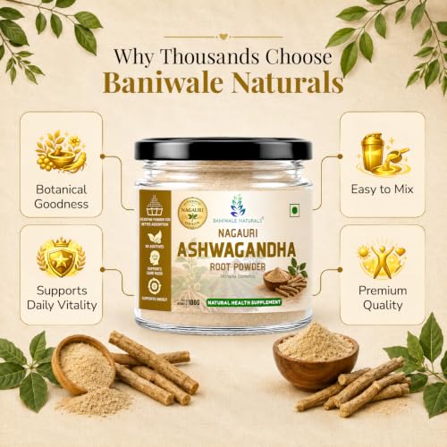 Image of Ashwagandha Powder 100g | Pure Ashwagandha Root Powder | No Additives, No Preservatives | Supports Stress Relief, Energy, Stamina & Daily Wellness