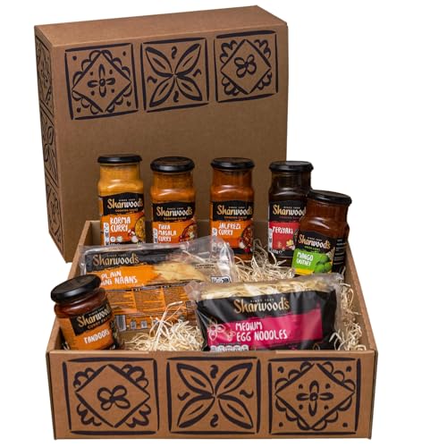 Sharwood’s Indisches Geschenkset – Curry Set mit Tikka Masala, Korma, Jalfrezi, Mango Chutney,...