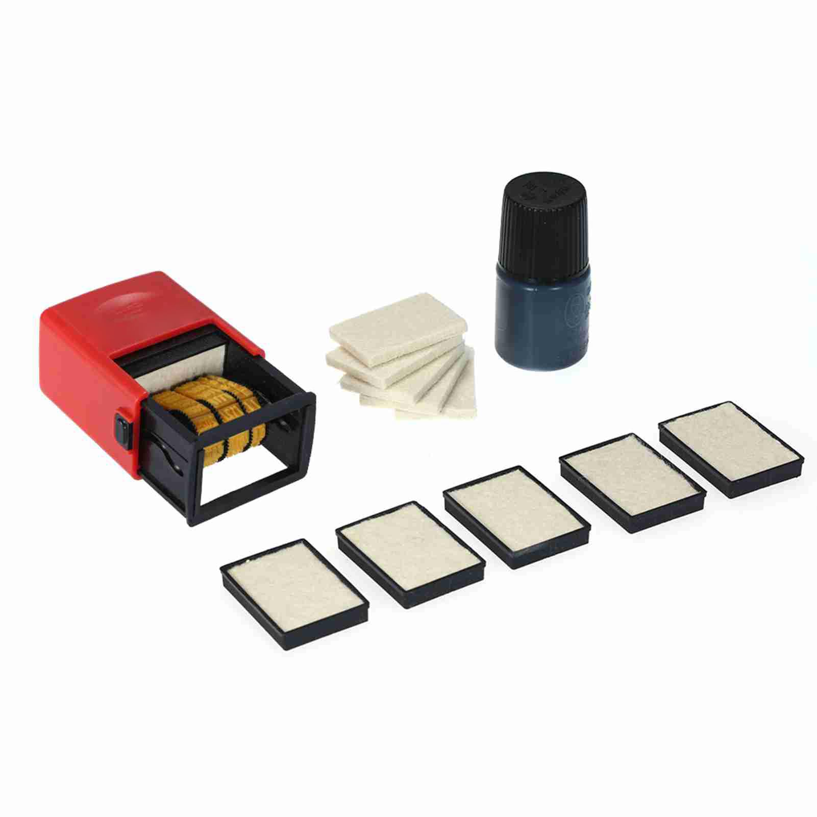 HUIOP Handheld Portable Date Stamp Printer Quick-Drying Ink Date Printing Coding Machine for Food Plastic Bag Bottle Metal Cans Paper, Date Stamp