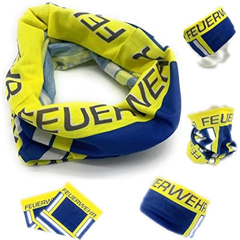 Feuerwehr Multifunktionstuch blau Einsatzkleidung Schlauchtuch Bandana Loop Schal Halstuch Einsatz Feuerwehrmundschutz Firefighter Einsatz Mütze Stirnband Schutzausrüstung Mundschutz Cover