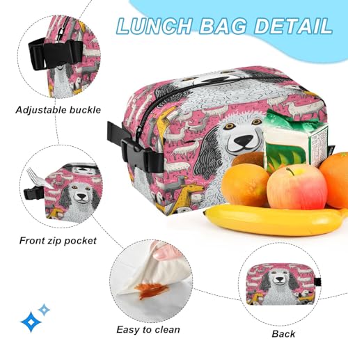 Sac d'école léger durable pour soulager le dos avec son sac repas rose - 5