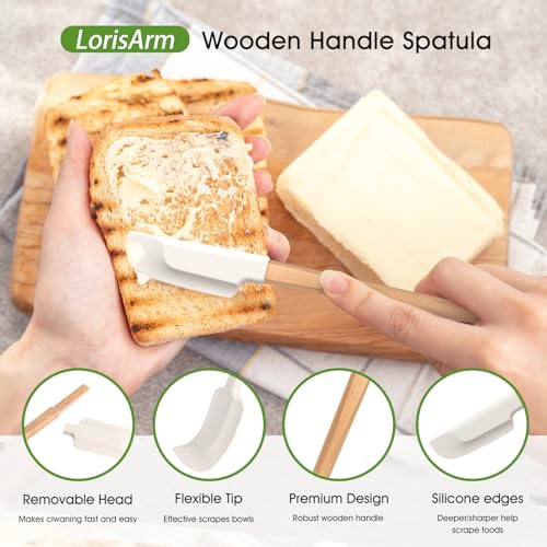 Lorisarm LHWB-S2 Wooden Handle Spatula Set thumb #2