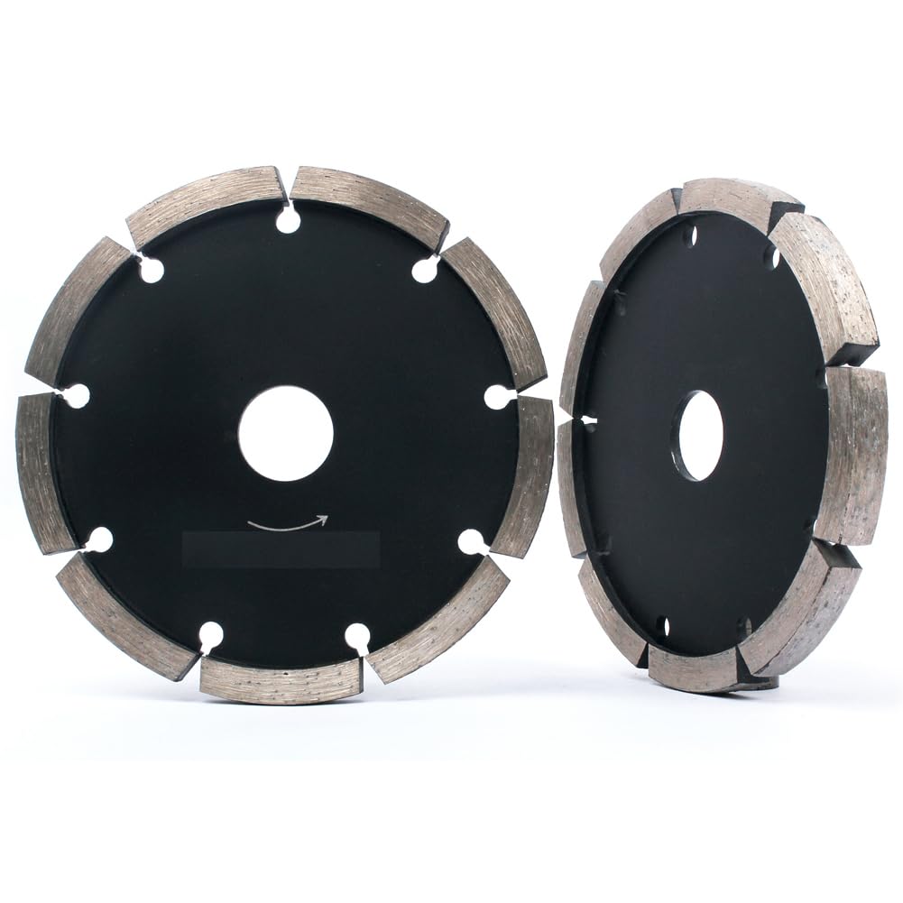 4.5" Diamond Tuck Point Blade (1/4") + 4.5" Diamond Double Row Grinding Cup Wheel Combo Set – Concrete, Brick, Mortar Joint Cutting & Surface Grinding Tools