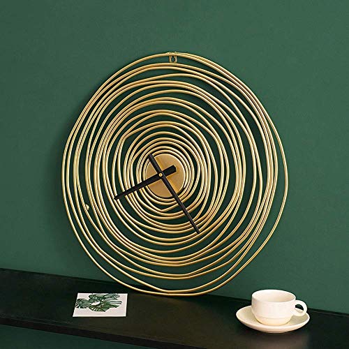 Horloge créative de chambre à coucher et salon en fer doré - 3