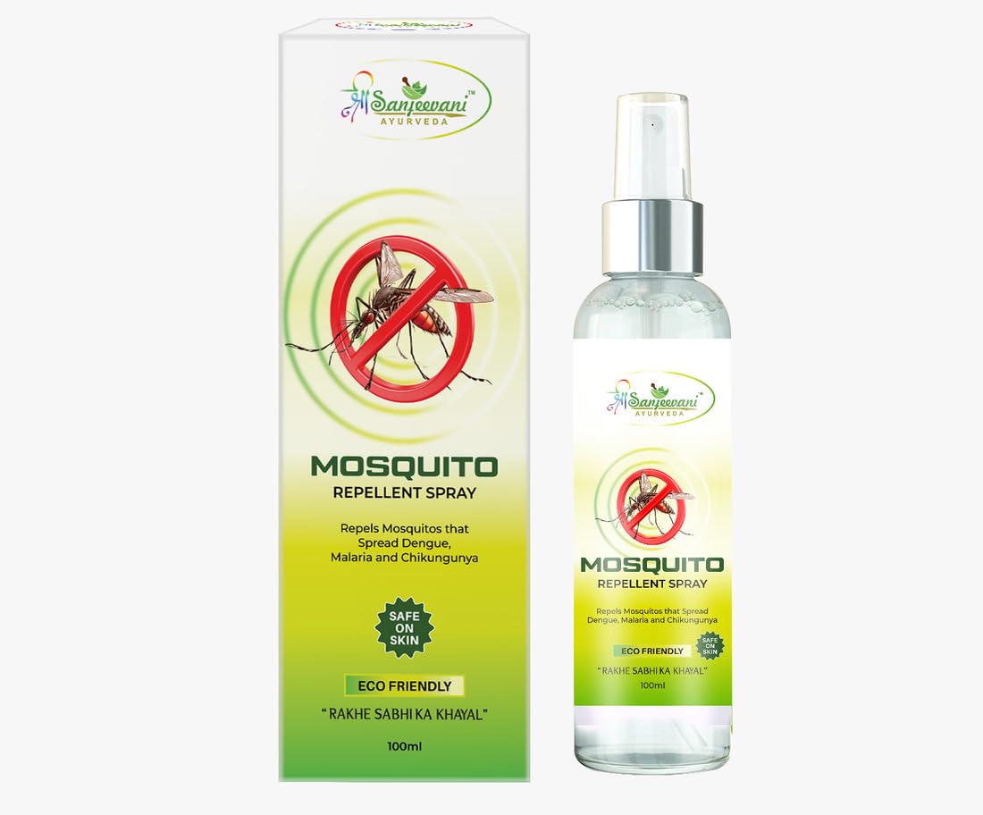 Shree Sanjeevani Mosquito Repellent Spray with natural ingredients Neem oil,Lemongrass oil,Citronella oil etc, protection against Dengue, Malaria & Chikungunya, Safe on Skin (B0D8P6RS9N) Amazon Price History, Amazon Price Tracker