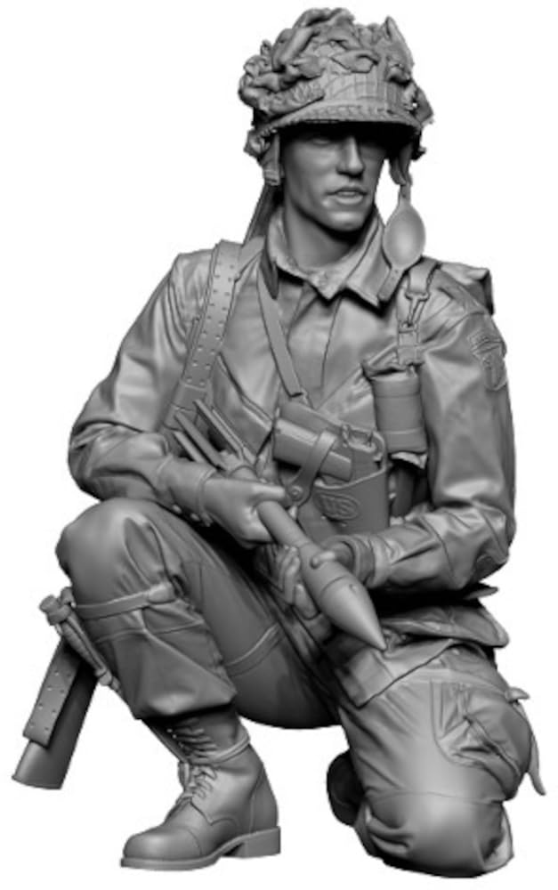 Amazon | H3モデル 1/48 WWII アメリカ 空挺師団 バズーカ指揮官