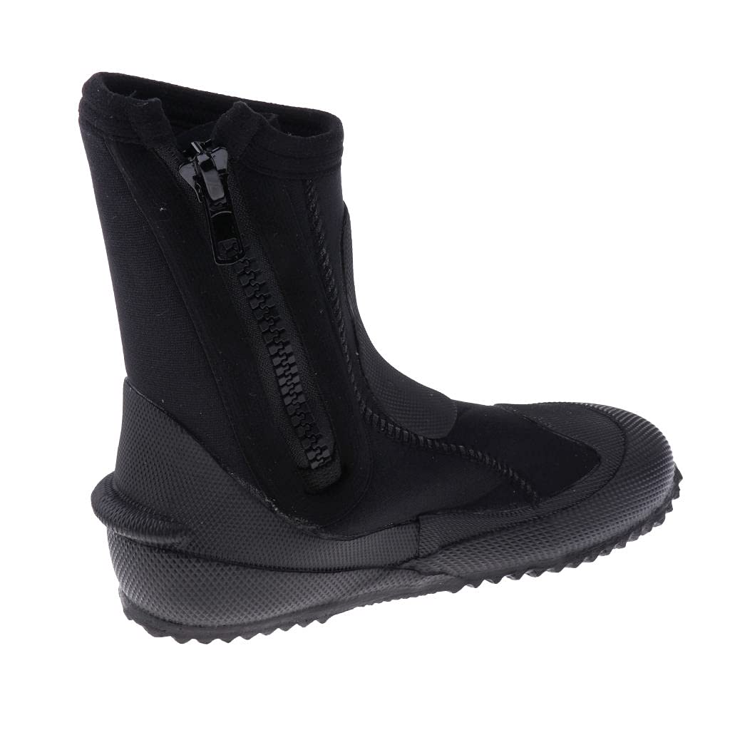 Amagogo Hohe Schnitt 5mm Neopren Wasser Sport Schnorcheln Tauchen Watender Boots Booties Schwarz, XS 3XL
