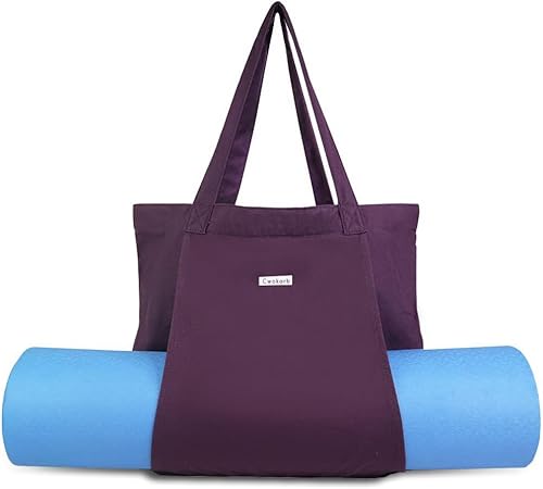 Bolsa de lona para esterilla de yoga para mujer, bolsas de yoga y transportadores, se adapta a todas tus cosas, pilates, viajes, oficina, playa,