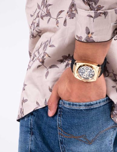 Guess Prodigy Montre Homme Multifonction Acier Doré Silicone Gw0569g2 - vue 5