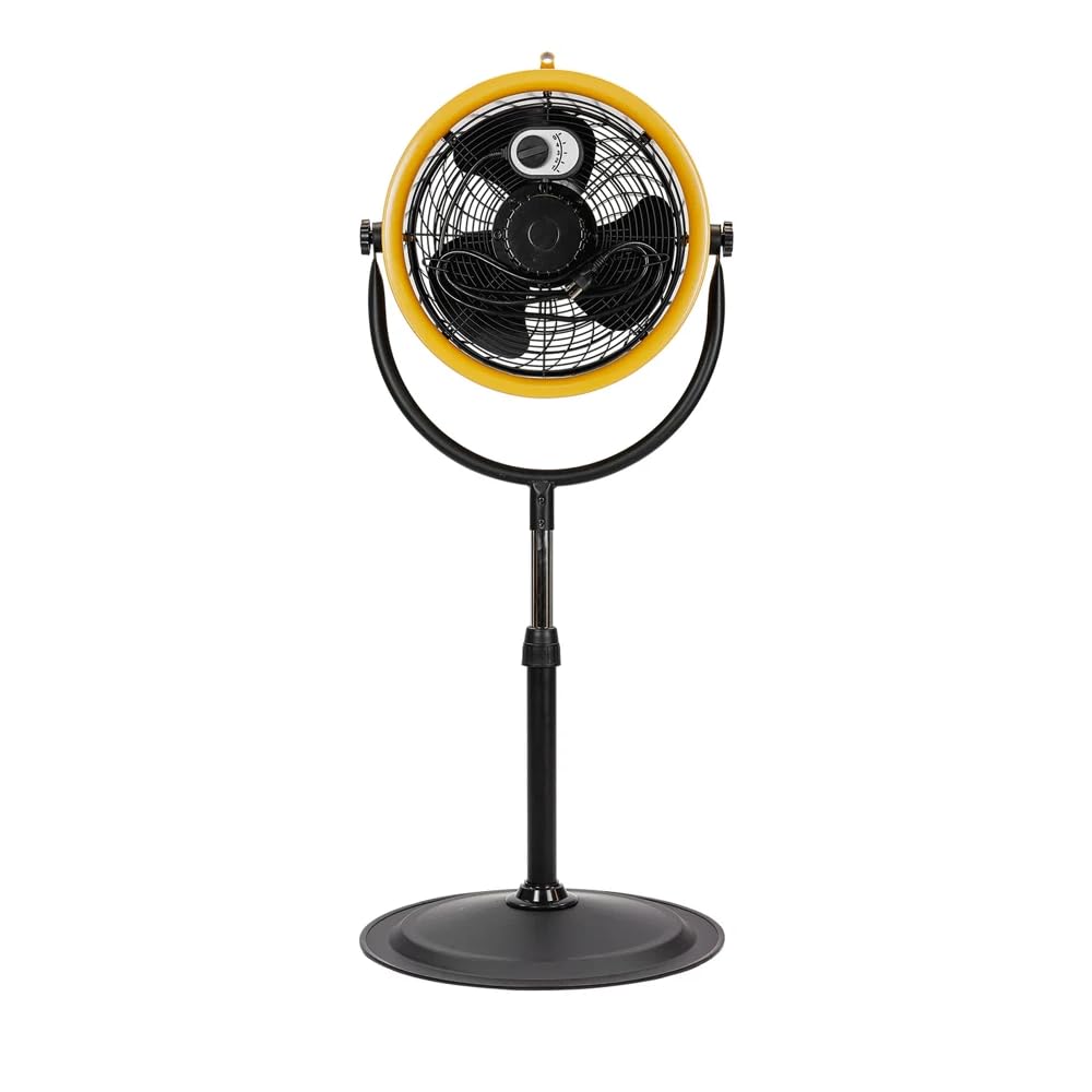 CAT Ventilatore a Piantana HVPD-14AC CT004 Ø 35 cm 120W 4 Velocità 7 m/s 65 m3 al minuto 135 cm Altezza 3m Cavo Ventilatore Potente per Casa e Ufficio