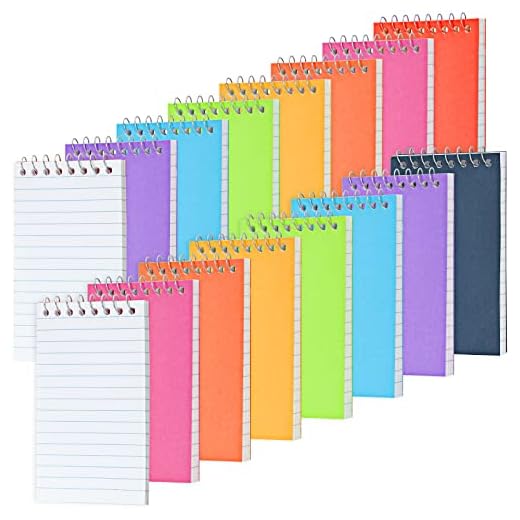 EOOUT 16 Pack Small Notebooks 3x5, Spiral Notepads Pocket Notebook, Memo Pads, 8 Colors, 50 Sheets Per Notebook for Home, Office, School, Gifts