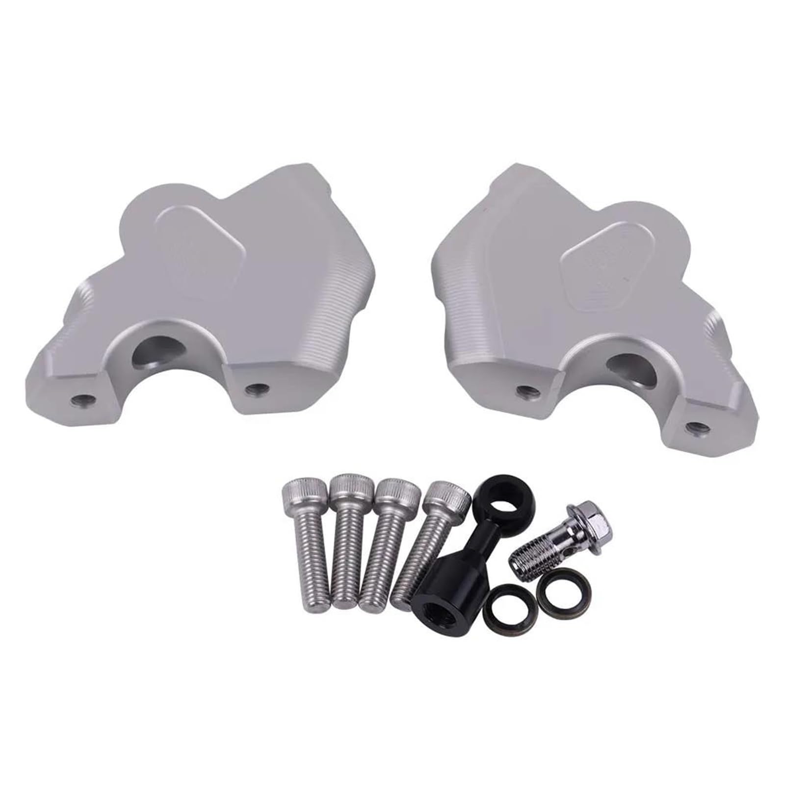 para R1300GS para R1300 para GS para Adventure para ADR1300 para GS 2023-2025 Elevador Manillar Abrazadera Montaje Manillar Elevación Moto Manillar Riser(Silver)
